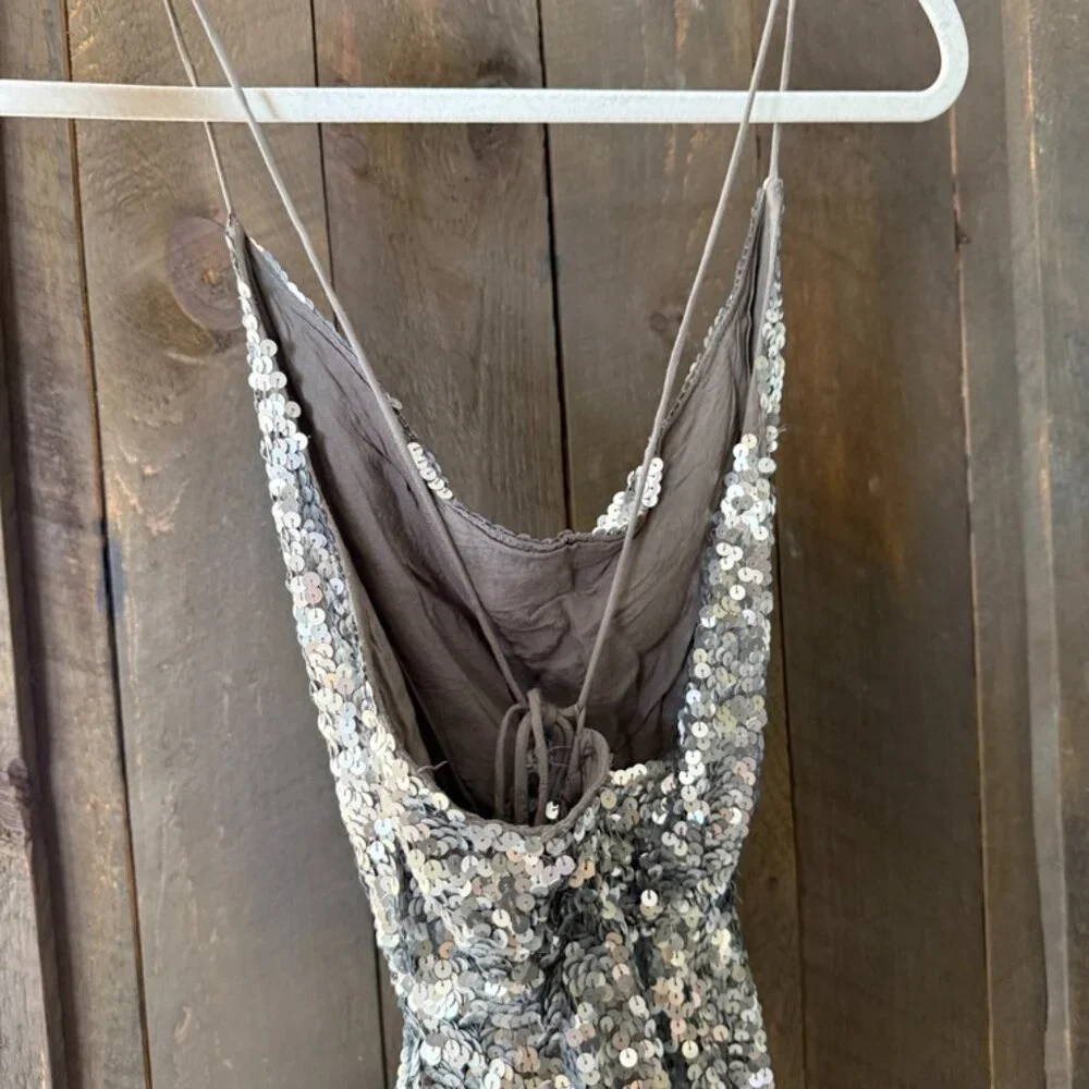 Free People Backless Sequin Mini Dress - Picture 4 of 5